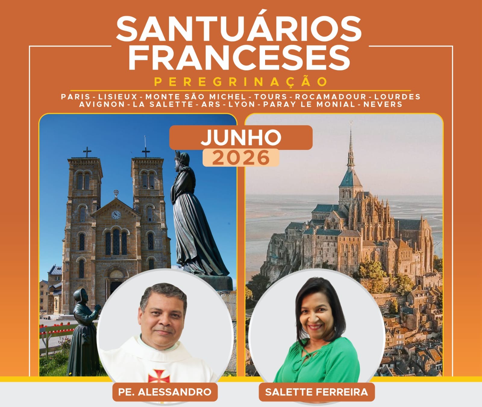 Peregrinos nos Santuários Franceses